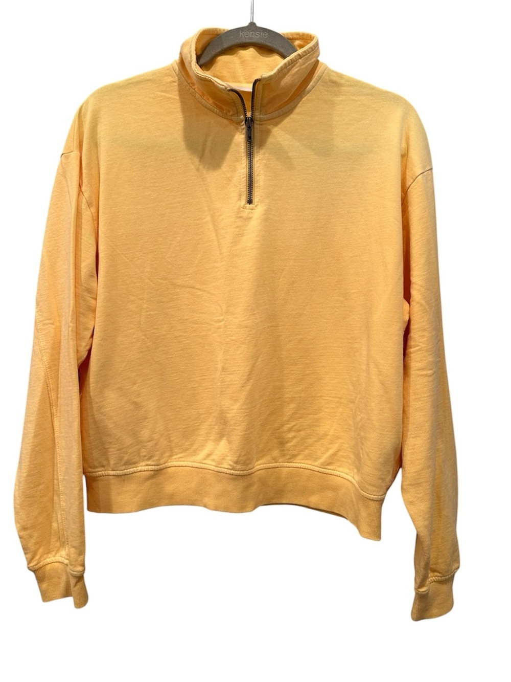 Double Zero Quarter-Zip Pullover Sweatshirt Mock Neck Cotton Layer Sz M